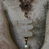 Stacked White Sea Glass Necklace with Pearl
#C320