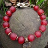 Red Glass Bead Bracelet