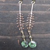 Antique Brass Leaf Earrings