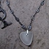 White Sea Glass Pendant - C230
