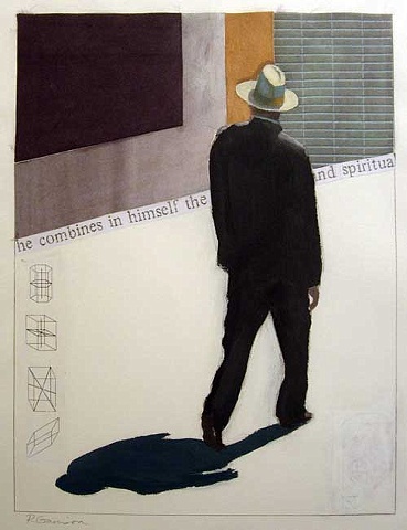 Walking figure with hat