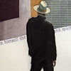 Walking figure with hat
