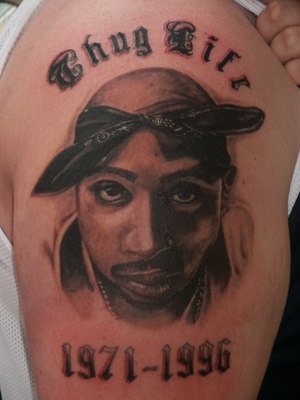 Tupacs Tattoos on Positive Vibrations Tattoo   Tupac