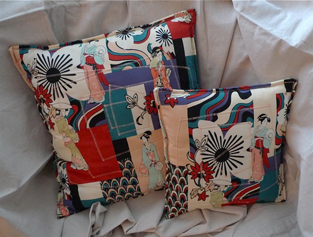 (Time Travel Pillows) PeachThread, Large and Small