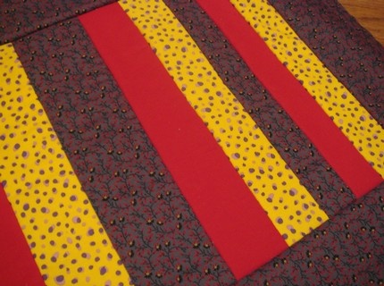 Dark Purple, Yellow and Red