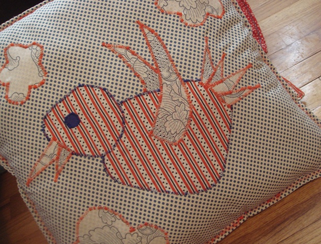 Orange and Blue/ Bird