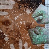 Hands Squaring Off/ Space Quilt