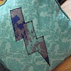 Blue Pillow/ Gray Lightning