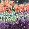 Red and Purple Flowers- SOLD