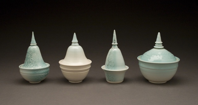 Four Covered Jars