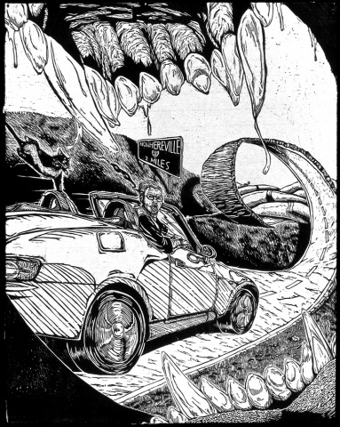 Road, fangs, mouth
