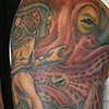 diver and squid
