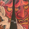 japanese mask and koi calf