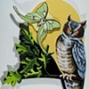 Owl and Luna Moth Clock