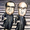 Justices descending a staircase