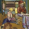 Sisters with Dog
