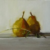 Two Pears with Single Flower