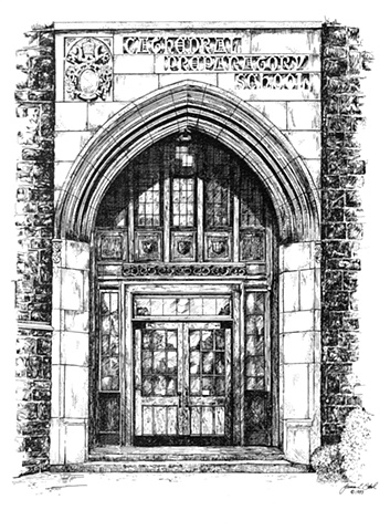 West Ninth Street Entrance, Cathedral Prep