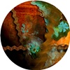 VIII from the "dot dot dot" Series, 2010 archival pigment print of digital collage  11" diameter