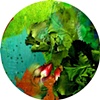 IV from the "dot dot dot" Series, 2010 archival pigment print of digital collage  11" diameter