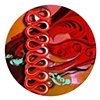 IX from the "dot dot dot" Series, 2010 archival pigment print of digital collage  16" diameter