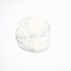 a snowball with a rock in it