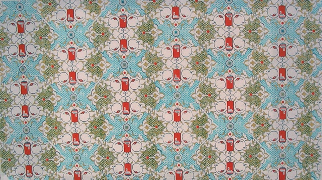 Gas Pump Floral Motif (detail)