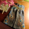 Needle-felted Peacock Gauntlets