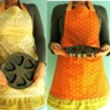 Tangerine Cream Apron