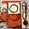 Carnelian, Smoky Quartz and Red Pearl Set