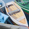 White & Green Skiff