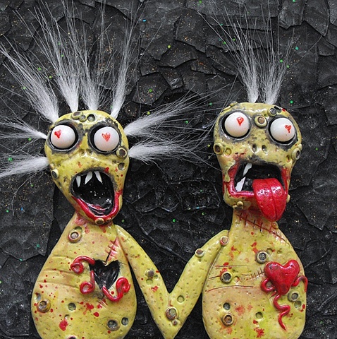 polymer clay zombie sculpture