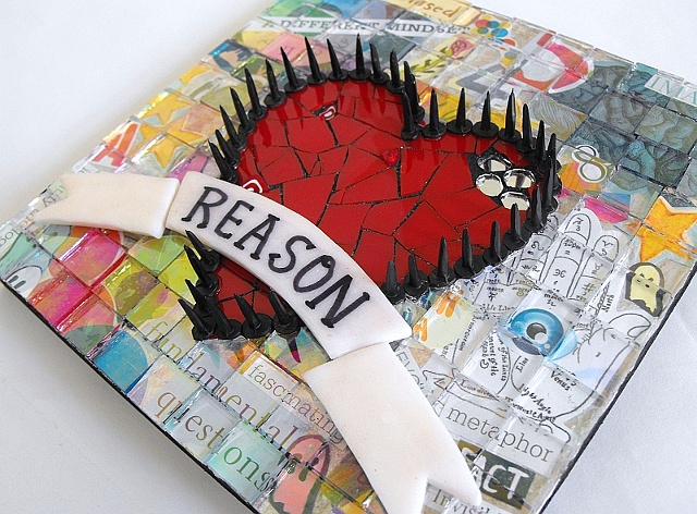 stained glass mosaic collage heresy atheist art