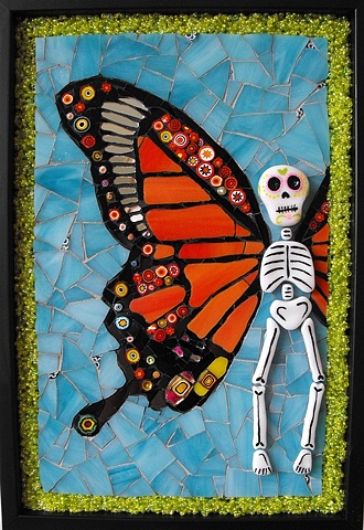 RETURN TO ME - DAY OF THE DEAD BUTTERFLY MOSAIC