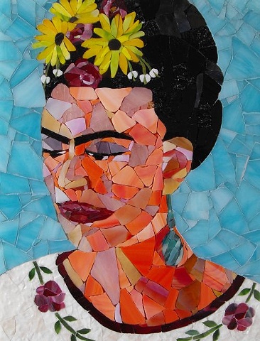 Frida Kahlo mosaic portrait