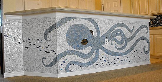 THE KRAKEN - GIANT OCTOPUS MOSAIC INSTALLATION