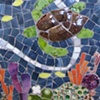 "SEA TURTLE" - CORAL REEF MOSAIC
