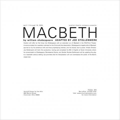 Macbeth Type Layout