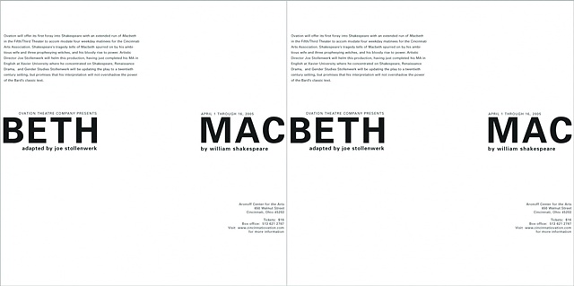 Macbeth Type Layout