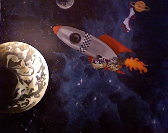 "Space Ball" prom photo backdrop