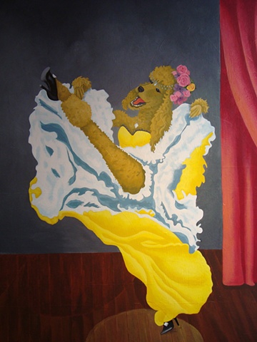 Detail, Poodle Can-Can for Le Moulin Pooch