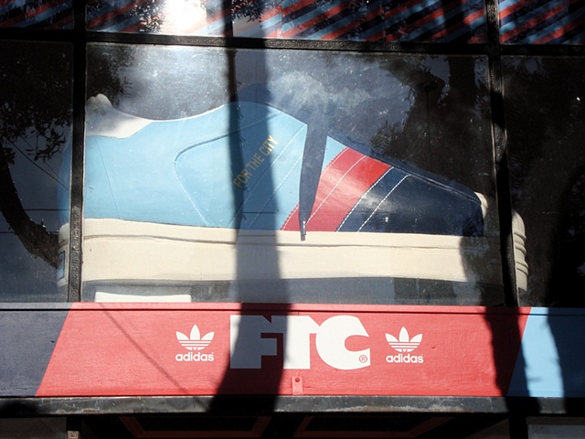 Detail, FTC-Adidas Skateboarding (top window)