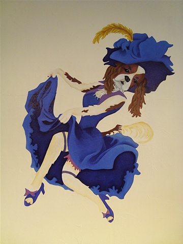Detail (King Charles Cavalier), Boudoir Pups for Le Moulin Pooch
