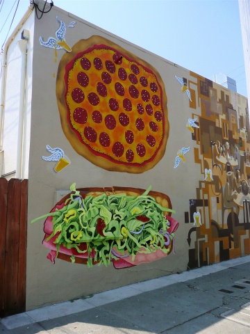 Detail, (pizza, grinder & flying beers)