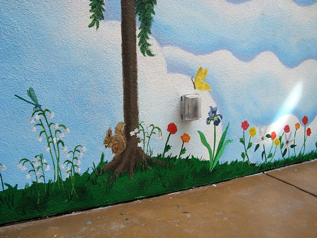 Detail, Be Green and Bloom (squirrel)