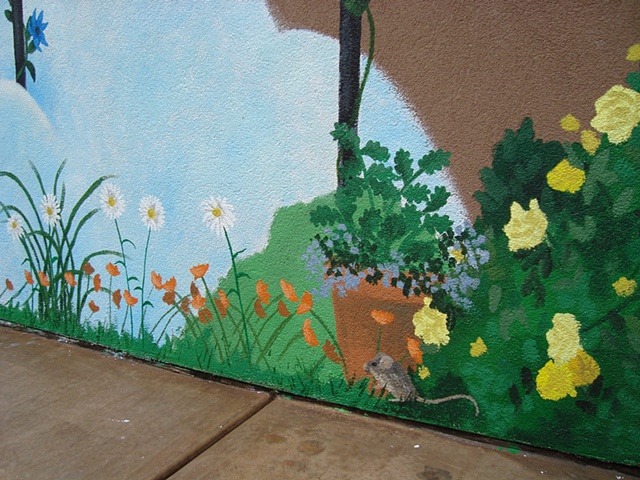 Detail, Be Green and Bloom (church mouse)