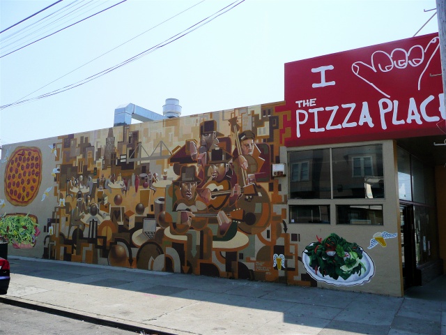 Mural additions at The Pizza Place