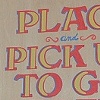 PLACE and PICK UP TO GO ORDERS HERE wood cut sign