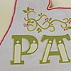 PATIO wood cut sign