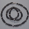Steel Nut and Mesh Necklace and Bracelet